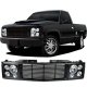 Chevy 3500 Pickup 1988-1993 Black Billet Grille and Headlight Conversion Kit