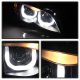 BMW 3 Series E46 Sedan 2002-2005 Black U-Bar Halo Projector Headlights