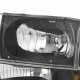 Ford F250 Super Duty 1999-2004 Black Headlights Bumper Lights and Corner Lights