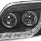 Ford F150 1997-2003 Black LED DRL Projector Headlights with Halo