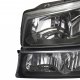 Chevy Silverado 2500HD 2003-2006 Black Euro Headlights and Bumper Lights