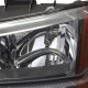 Chevy Silverado 2500HD 2003-2004 Chrome Billet Grille and Black Headlights Set