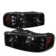 GMC Yukon 2000-2006 Black Smoked LED DRL Headlights Set and LED Tail Lights
