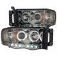 Dodge Ram 3500 2003-2005 Smoked Halo Projector Headlights with LED