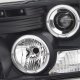 Dodge Ram 3500 2010-2018 Black Halo Projector Headlights with LED DRL