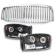 Dodge Ram 2500 2006-2009 Chrome Vertical Grille and Headlight