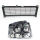 Chevy Silverado 1999-2002 Black Billet Grille and Headlights with LED