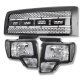 Ford F150 2009-2014 Black Raptor Style Grille and Black Euro Headlights