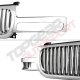 GMC Yukon 2000-2006 Chrome Vertical Grille and Smoked Clear Headlights Set