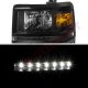 Chevy Silverado 1500 2014-2015 Black LED DRL Headlights and LED Tail Lights Tube Bar