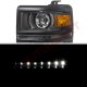 Chevy Silverado 1500 2014-2015 Black DRL Projector Headlights LED Tail Lights Light Bar