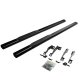 Chevy 2500 Pickup Extended Cab 1988-1998 Nerf Bars Black 4 Inches Oval