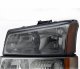 Chevy Silverado 2500 2003-2004 Smoked Headlights and LED Tail Lights Red Clear
