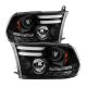 Dodge Ram 3500 2010-2018 Black Projector Headlights Tube DRL
