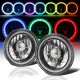 Ford Mustang 1965-1978 Color SMD LED Black Chrome Sealed Beam Headlight Conversion Remote