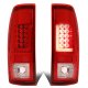 Ford F450 Super Duty 2008-2016 Custom LED Tail Lights Red Tube