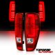 GMC Canyon 2004-2012 Red and Clear LED Tail Lights Tube