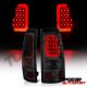 Chevy Silverado 2003-2006 Smoked LED DRL Headlights Bumper Lights LED Tail Lights Red Tube