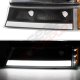 Chevy Avalanche 2003-2006 Black Grille LED DRL Headlights Tube Bumper Lights