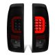 Ford F450 Super Duty 2008-2016 Black Smoked LED Tail Lights Red C-Tube