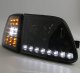 Ford Expedition 1997-2002 Black Euro Headlights and LED Corner Lights Set