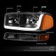 GMC Sierra 1999-2006 Black Headlights Tube DRL