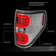 Ford F150 2009-2014 Clear LED Tail Lights Red C-Tube