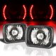 Chevy Blazer 1980-1994 Red LED Black Chrome Sealed Beam Headlight Conversion
