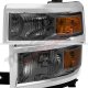 Chevy Silverado 1500 2014-2015 Smoked DRL Projector Headlights LED Tail Lights Light Bar