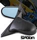 Honda Civic Coupe 1996-2000 Carbon Fiber Cover Spoon Style Blue Len Manual Side Mirror