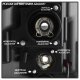 Ford F550 Super Duty 2011-2016 Black DRL Tube Projector Headlights