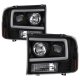 Ford Excursion 2000-2004 Black Tube DRL Projector Headlights