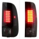 Ford F250 Super Duty 2008-2010 Black Smoked LED Tail Lights