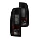 Ford F450 Super Duty 2008-2010 Black Smoked LED Tail Lights