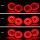 Chevy Corvette C6 2005-2013 Black Smoked Halo LED Tail Lights Sequential Signals