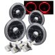 Chevy Chevelle 1964-1970 Black Red Halo LED Headlights Conversion Kit