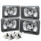 Lincoln Continental 1985-1986 Black Chrome LED Headlights Kit Low and High Beams
