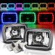Chevy Tahoe 1995-1999 Color SMD Halo Black Chrome LED Headlights Kit Remote