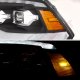 Dodge Ram 3500 2010-2018 Black DRL Projector Headlights LED Signal Lights
