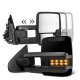GMC Sierra 2500HD 2007-2014 Glossy Black Towing Mirrors Smoked LED Lights Power Heated