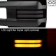Toyota Tundra 2007-2021 Glossy Black Smoked Tube LED Lights Towing Mirrors Power Heated