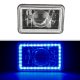 Ford Mustang 1979-1986 Blue LED Halo Black Sealed Beam Projector Headlight Conversion