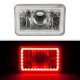 Chevy Cavalier 1984-1987 Red LED Halo Sealed Beam Projector Headlight Conversion