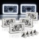 Chevy El Camino 1982-1987 White LED Halo LED Projector Headlights Conversion Kit Low and High Beams