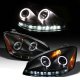 Nissan Altima 2002-2004 Black Dual Halo Projector Headlights with LED