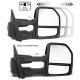 Ford F350 Super Duty 1999-2002 Glossy Black Towing Mirrors Smoked LED Lights Power Heated