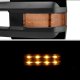 Chevy Silverado 3500HD 2015-2019 Glossy Black Power Folding Towing Mirrors LED Lights Heated