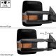 Chevy Silverado 2003-2006 Glossy Black Towing Mirrors LED Lights Power Heated
