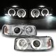 GMC Sierra 1999-2006 Clear Dual Halo Projector Headlights with LED