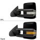 GMC Sierra 2500HD 2007-2014 Glossy Black Power Folding Tow Mirrors Smoked Switchback LED DRL Sequential Signal